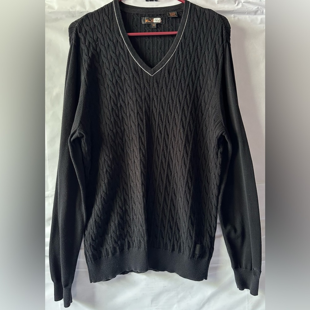 Ben Sherman V-Neck Sweater Black Size XL